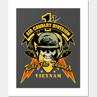 1st Air Cavalry Division Air Cav - Ride The Thunder Posters and Art